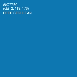 #0C77B0 - Deep Cerulean Color Image